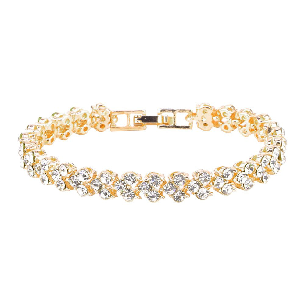 Bracelets for Teen Girls Gold Single Rhinestone Bracelet Diamond Bracelets for W