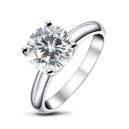 3.0Carat D Color Moissanite Diamond Solitaire Wedding Rings for Women 100% 925