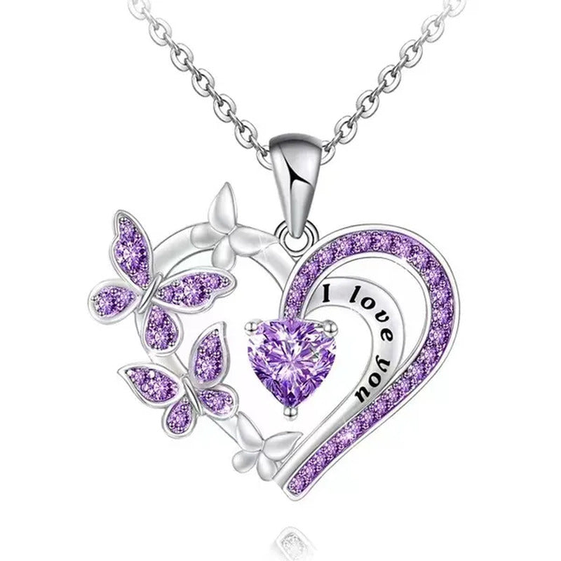 Exquisite Fashion Creative Women'S Butterfly Necklace Crystal Butterfly Jewelry