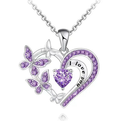 Exquisite Fashion Creative Women'S Butterfly Necklace Crystal Butterfly Jewelry