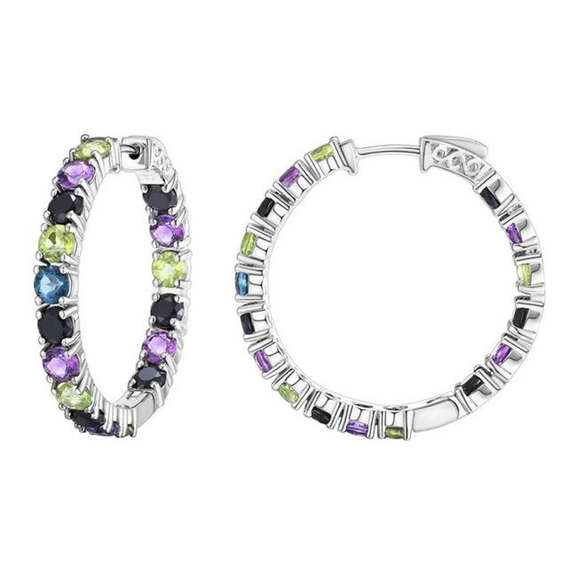 New Fashion Natural Blue Topaz Amethyst Multi Gemstone Custom Jewelry 925