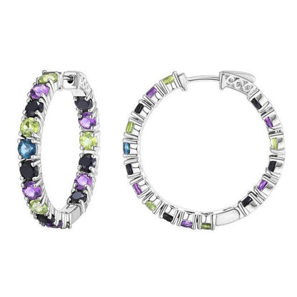 New Fashion Natural Blue Topaz Amethyst Multi Gemstone Custom Jewelry 925