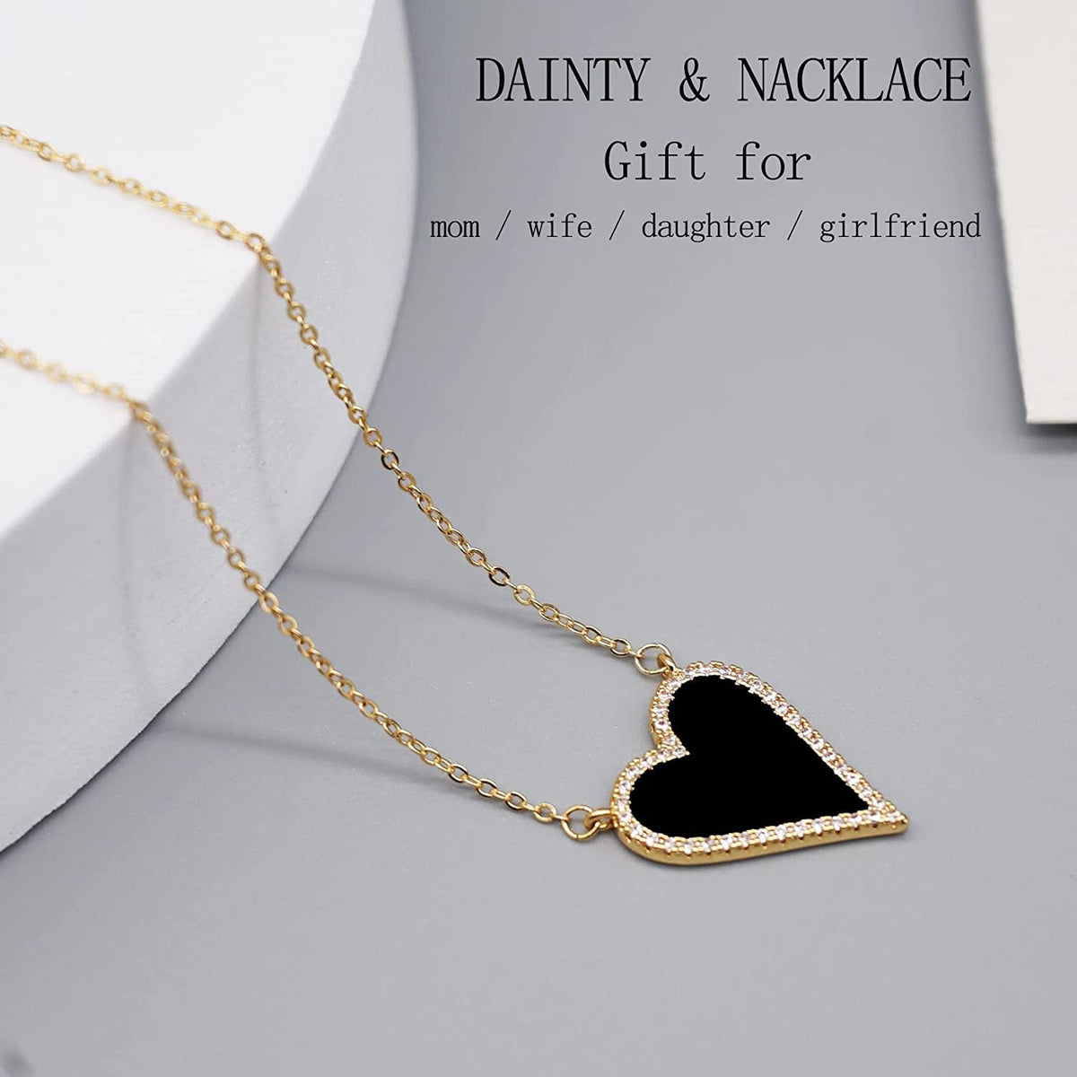 Heart Necklace for Women Girls Trendy Preppy Jewelry Gold Plated Love Heart Pend