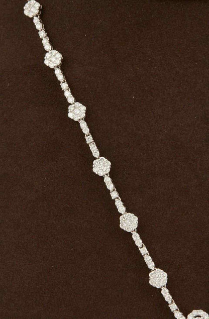 Green Emerald Diamond White Gold Pendant Necklace
