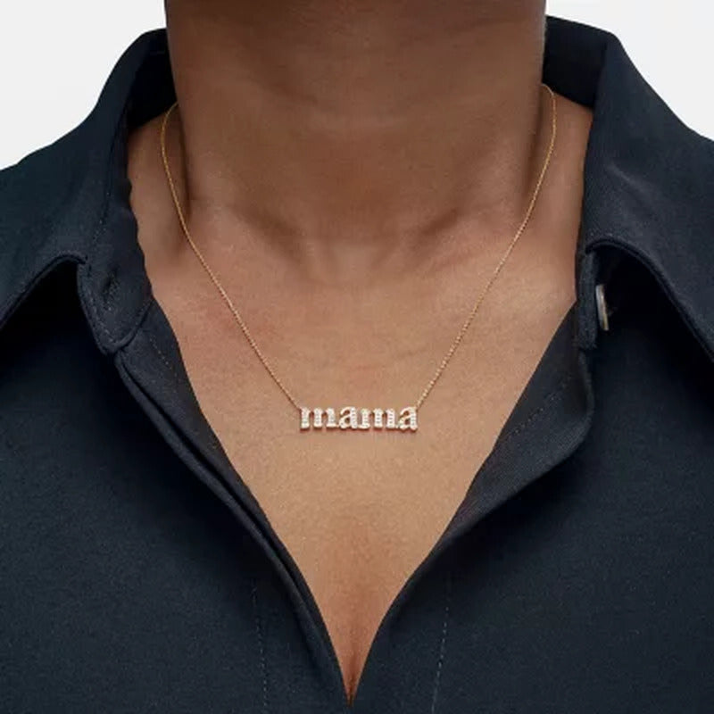 0.15 CT. T.W. Diamond Mama Necklace in 14K Yellow Gold (I, I1)