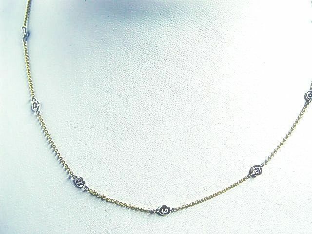 DIAMOND ROUND BRILLIANT SH BEZEL SET BY YARD NECKLACE