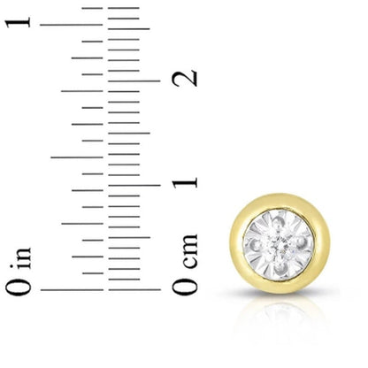 0.085 CT. T.W. Diamond Earrings in 14K Two-Tone Gold