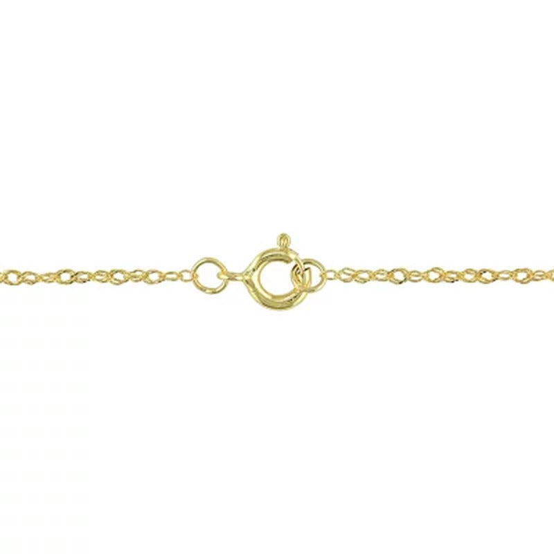 Emerald and Diamond Accent Geometric Pendant in 14K Yellow Gold