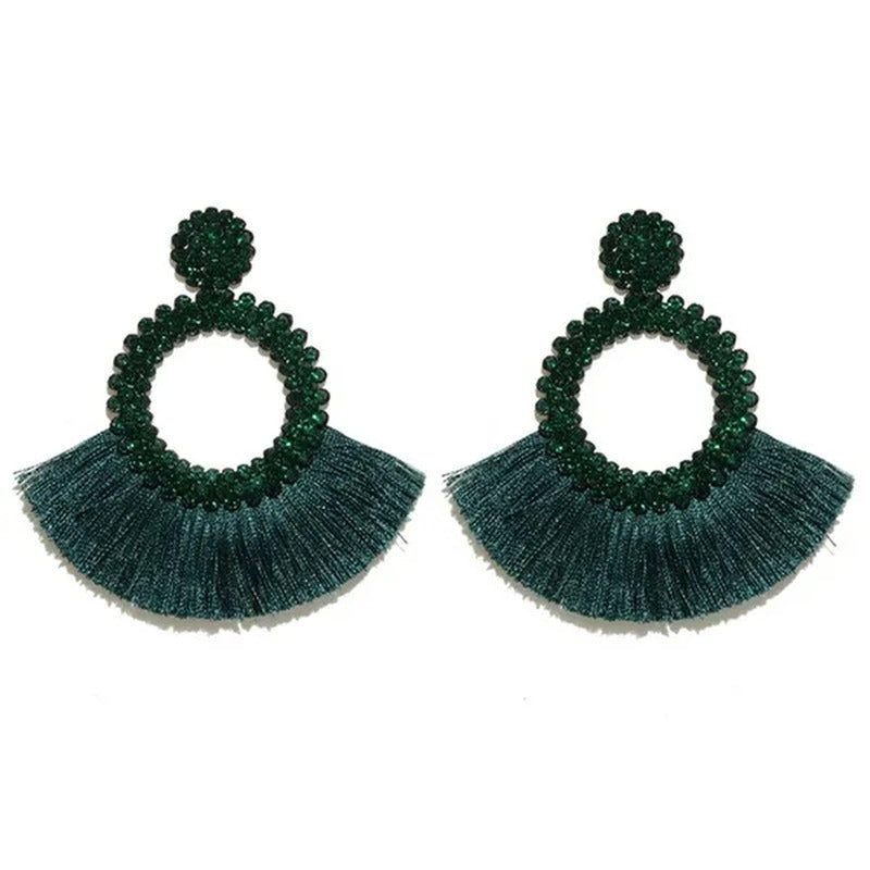 Tassel Earrings Women Punk Earings Fashion Jewelry Hanging Crystal Star Girls Ea