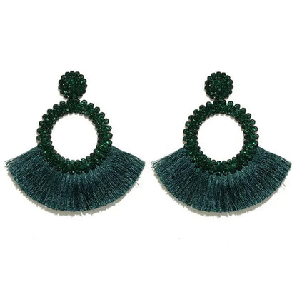 Tassel Earrings Women Punk Earings Fashion Jewelry Hanging Crystal Star Girls Ea