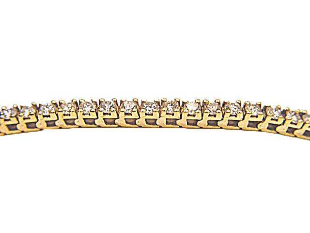 ROUND BRILLIANT CUT DIAMOND 4 PRONG SET TENNIS BRACELET