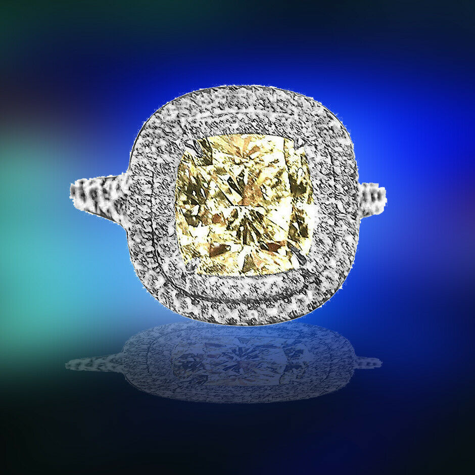 gia certified cushion shape diamond G color VS2 clarity diamond engagement ring