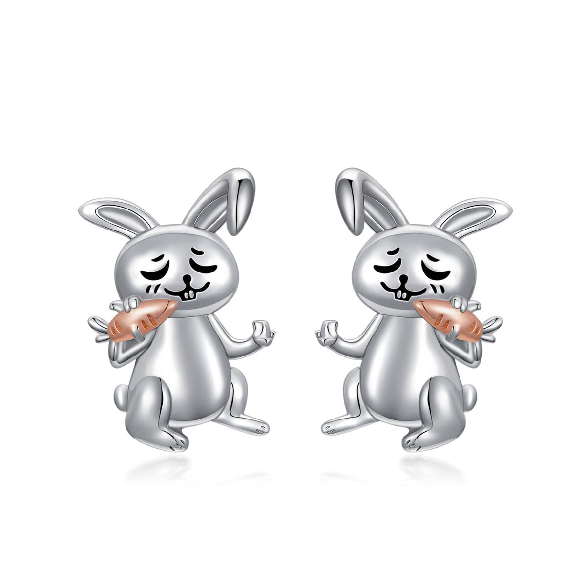 Bunny Earrings Sterling Silver Rabbit Stud Earrings Hypoallergenic Bunny Jewelry