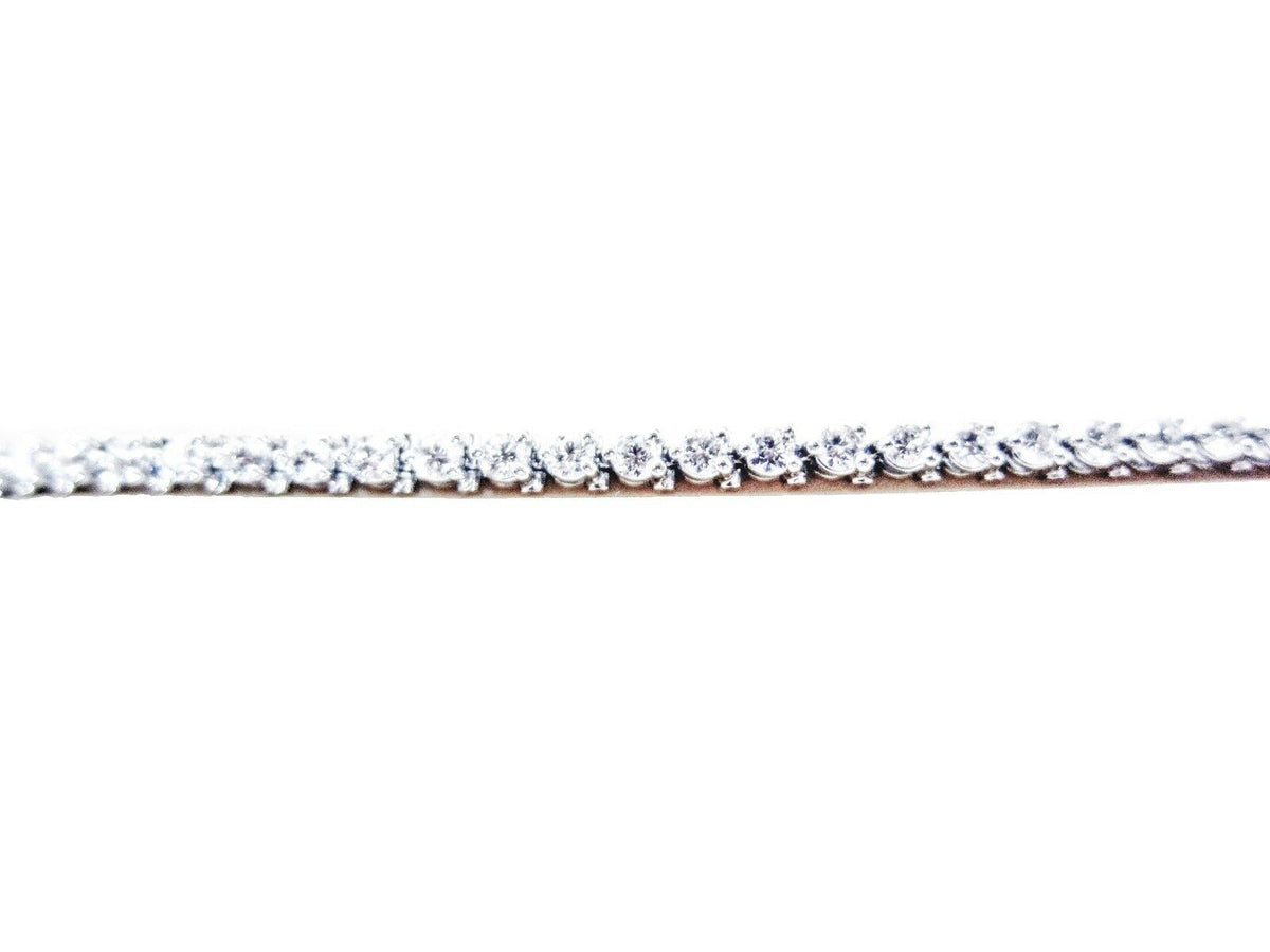 DIAMOND ROUND BRILLIANT SHAPE 3 PRONG SET TENNIS DIAMOND BRACELET