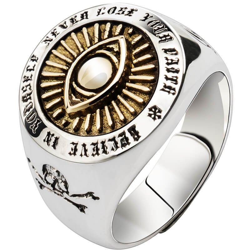 Men'S Ring Vintage Punk S925 Silver