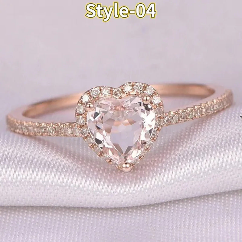9 Style Exquisite Fashion Rings for Women Elegant Fashion Jewelry Natural Gemsto
