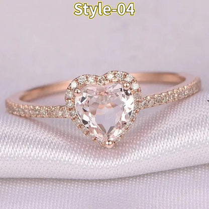 9 Style Exquisite Fashion Rings for Women Elegant Fashion Jewelry Natural Gemsto