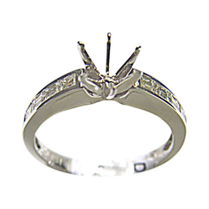8 BAGUETTE DIAMOND SETTING 6 PRONG FOR A 8.00 MM ROUND