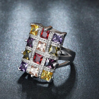 Fashion Woman Jewelry 925 Sterling Silver Gemstone Tanzanite Ruby Topaz Peridot