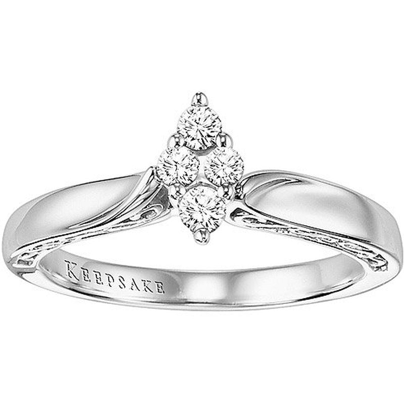 Enchanted Marquise 1/5 Carat T.W. Certified Diamond Ring 10Kt White Gold Ring