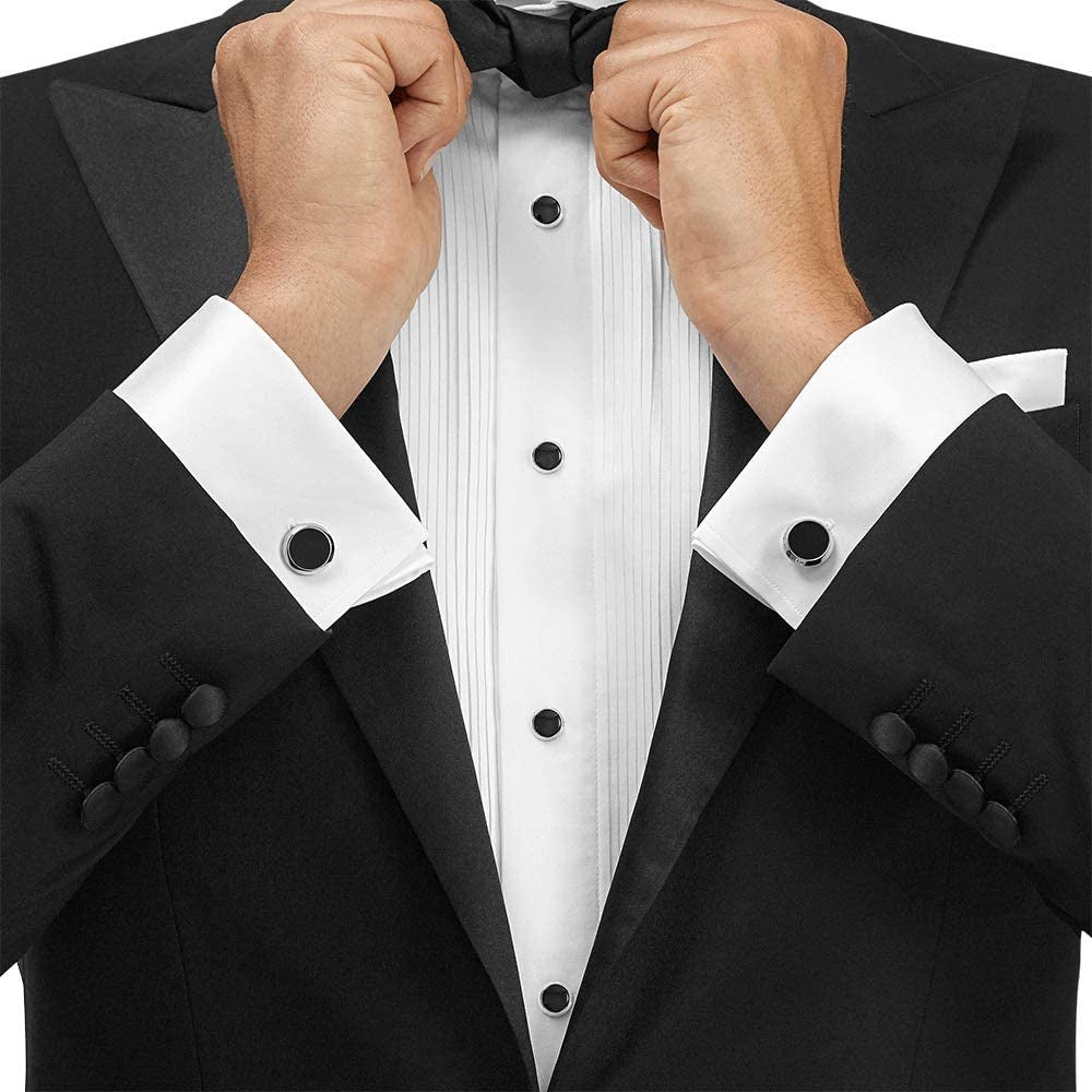 316L Stainless Steel Cufflinks Shirt Studs Business Wedding Gifts for Men