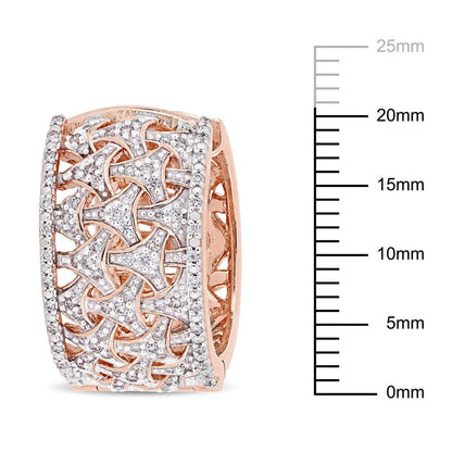 Miabella Women'S 3/4 Carat T.W. Diamond Filigree Vintage Huggie Hoop Earrings in