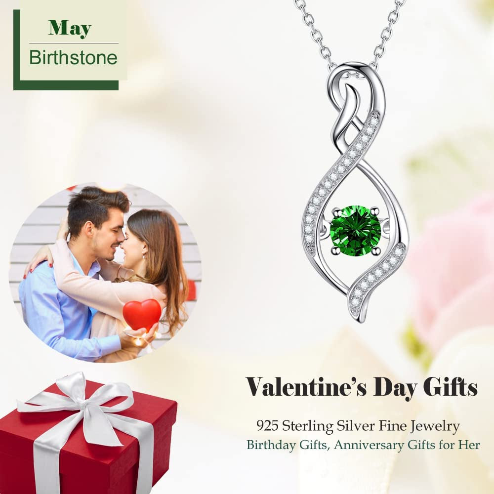 Valentines Day Birthday Gifts for Women Endless Love Necklace 925 Sterling Silve