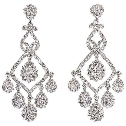 Diamond Gold Chandelier Earrings