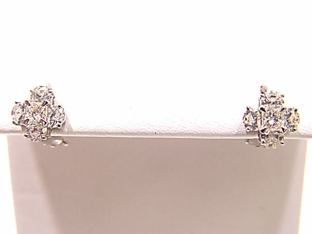 2 SETS OF 4 HALF MOON CUT DIAMOND 1 PRINCESS CUT CENTER