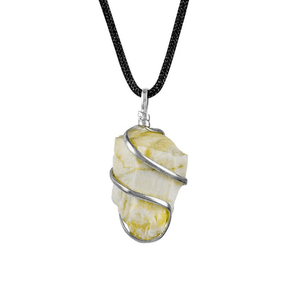 Serpentine Crystal Necklace - Pendant Necklace - Crystal Stone - Crystal Pendant
