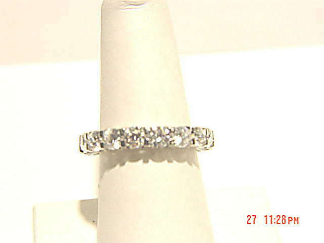 DIAMOND ROUND BRILLIANT SHAPE ETERNITY SET BAND 18 STONE DIAMOND ANNIVERSARY
