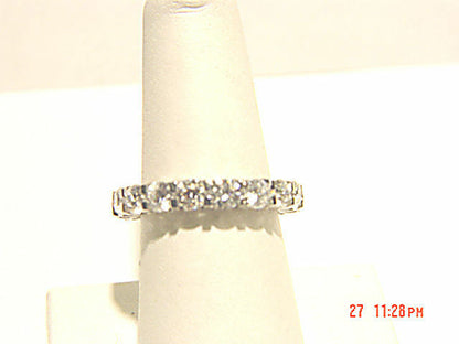 DIAMOND ROUND BRILLIANT SHAPE ETERNITY SET BAND 18 STONE DIAMOND ANNIVERSARY