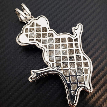 Hip Hop Iced Large DOUGHBOY Pendant & 18" 1 ROW Tennis Choker Chain Necklace