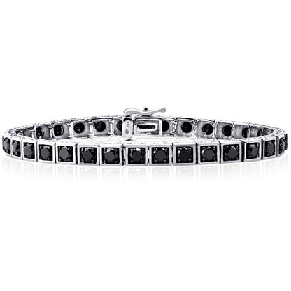 5.00 Carat T.W. Black Diamond Sterling Silver Bracelet