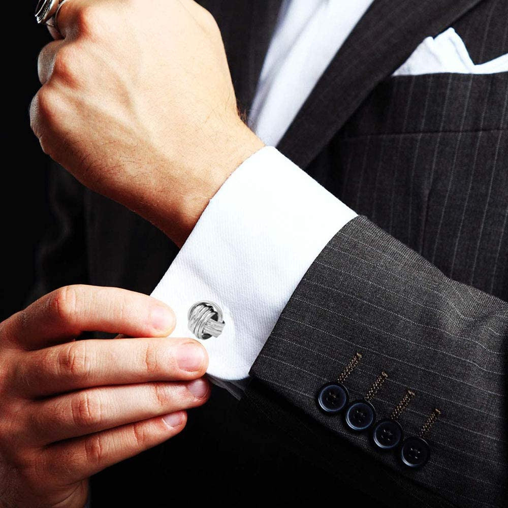 Men'S Sterling Silver Cufflinks for Dad Father Grand-Father