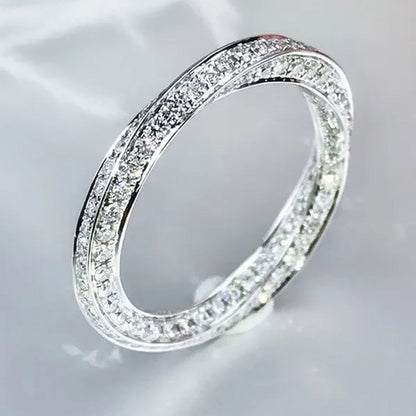 Fashion Stacking Jewelry for Women Rings Exquisite 925 Sterling Silver Ring Whit