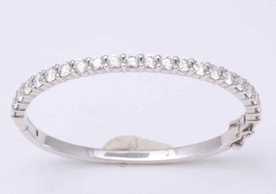 Diamond Bangle for 6 inch wrist