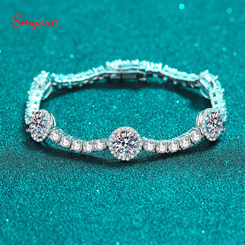 8.3-9.1Ct 100% Real Moissanite Tennis Bracelets for Women Luxury Quality