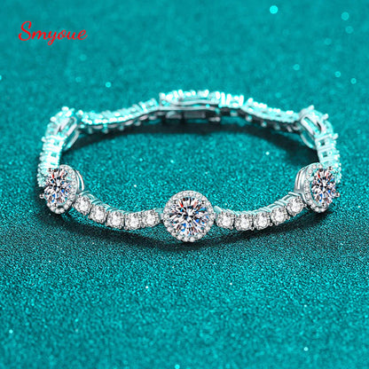 8.3-9.1Ct 100% Real Moissanite Tennis Bracelets for Women Luxury Quality