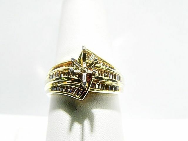 DIAMOND BAGUETTE SHAPE CHANNEL SET SETTING 6 PRONG SET
