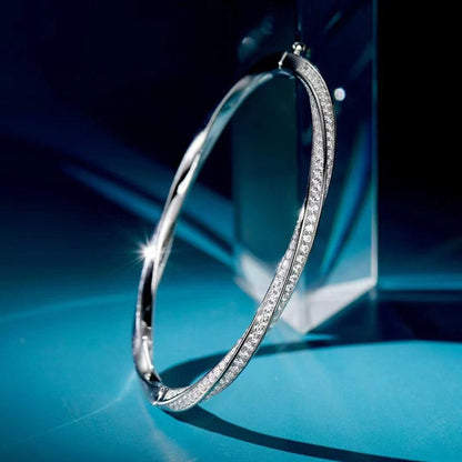 100% 925 Sterling Silver Sparkling High Carbon Diamond Bracelets