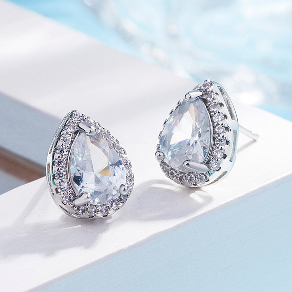 Inlaid Earring Minimalist Jewelry Gift Diamond Metal Ladies Vintage Flash Earrin