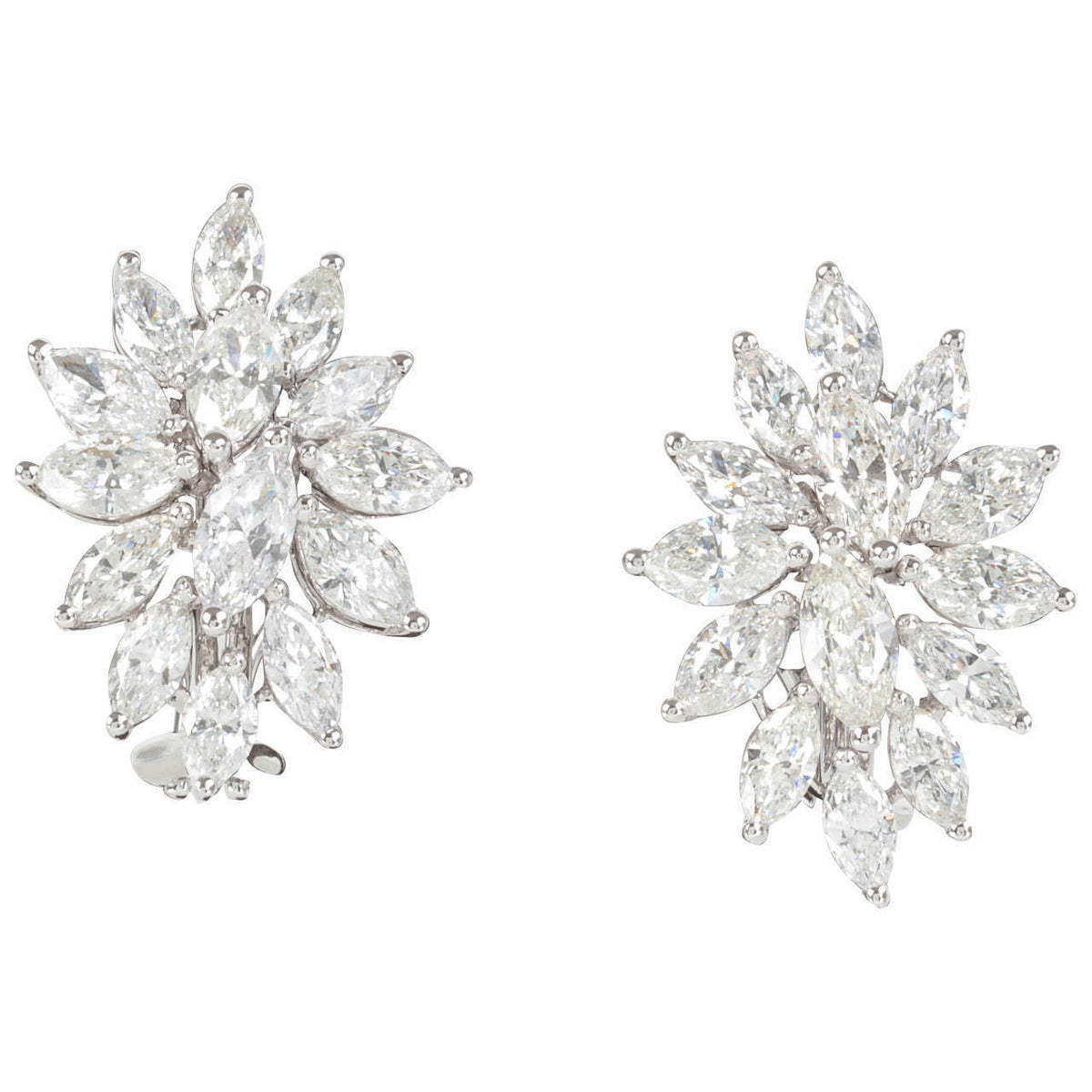 Diamond earring G color VS clarity marquise cut diamond 5.88 ct total weight
