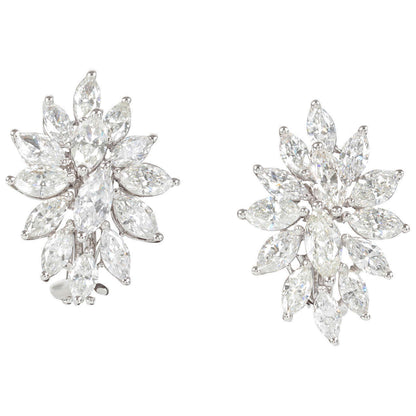 Diamond earring G color VS clarity marquise cut diamond 5.88 ct total weight