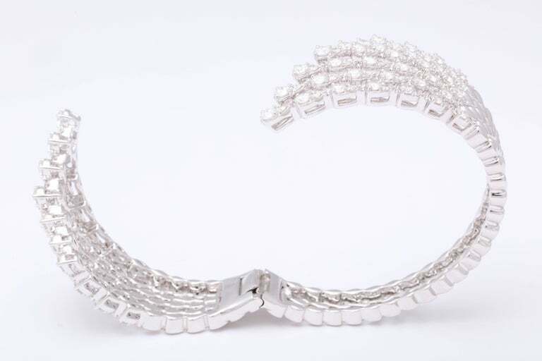 Diamond Bangle Cuff Bracelet