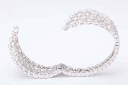 Diamond Bangle Cuff Bracelet