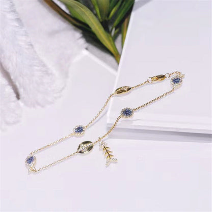 French Light Luxury Design Lucky Fish Tassel Net Red Gold Shell Anklet