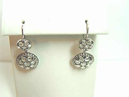 DIAMOND ROUND ROSE SHAPE EARRING