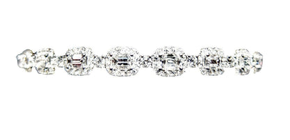 3.92 CT DIAMOND EMERALD AND ROUND BRILLIANT SHAPE HALF WAY SET CUFF STYLE BANGLE