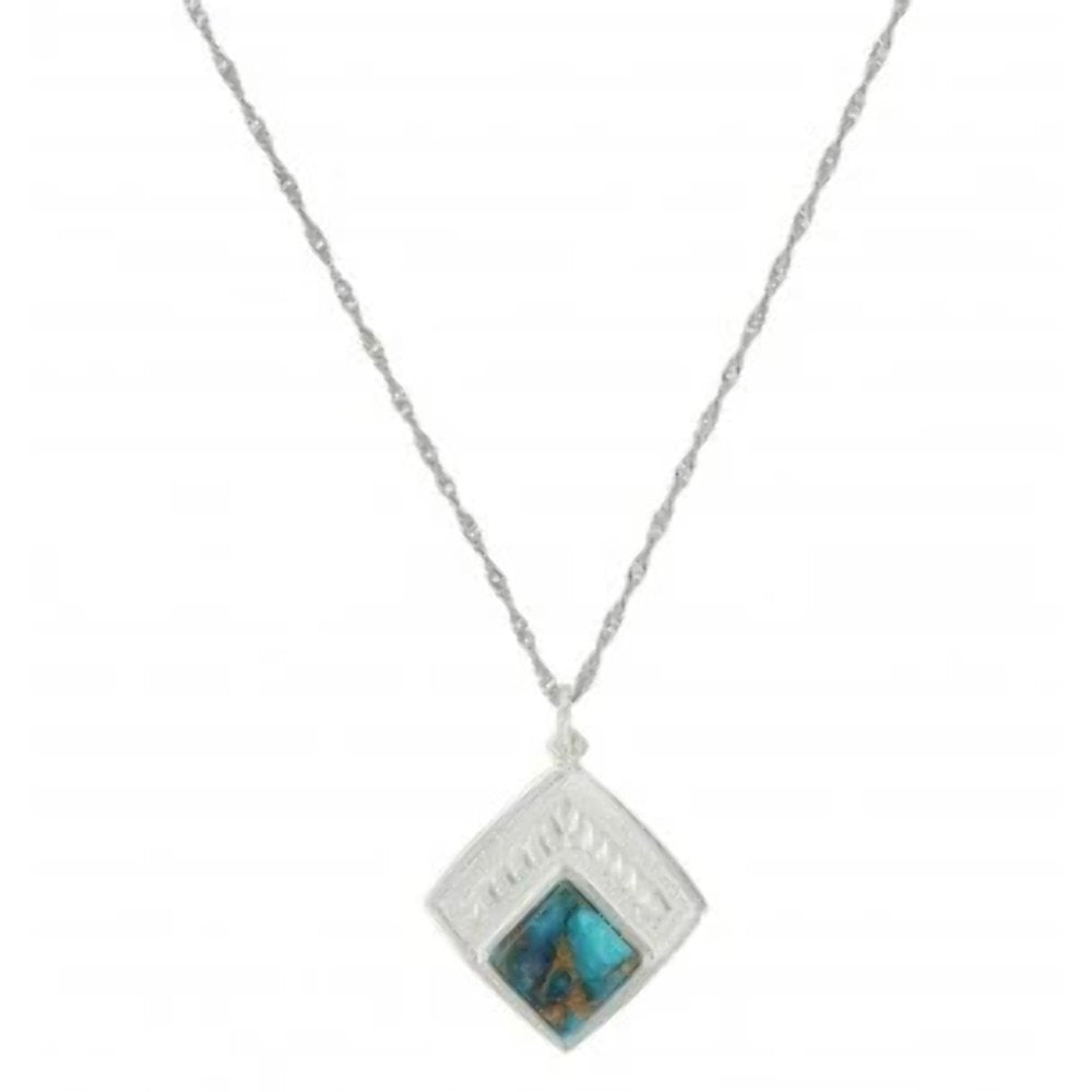Montana Silversmiths Doubled down Diamond Turquoise Necklace